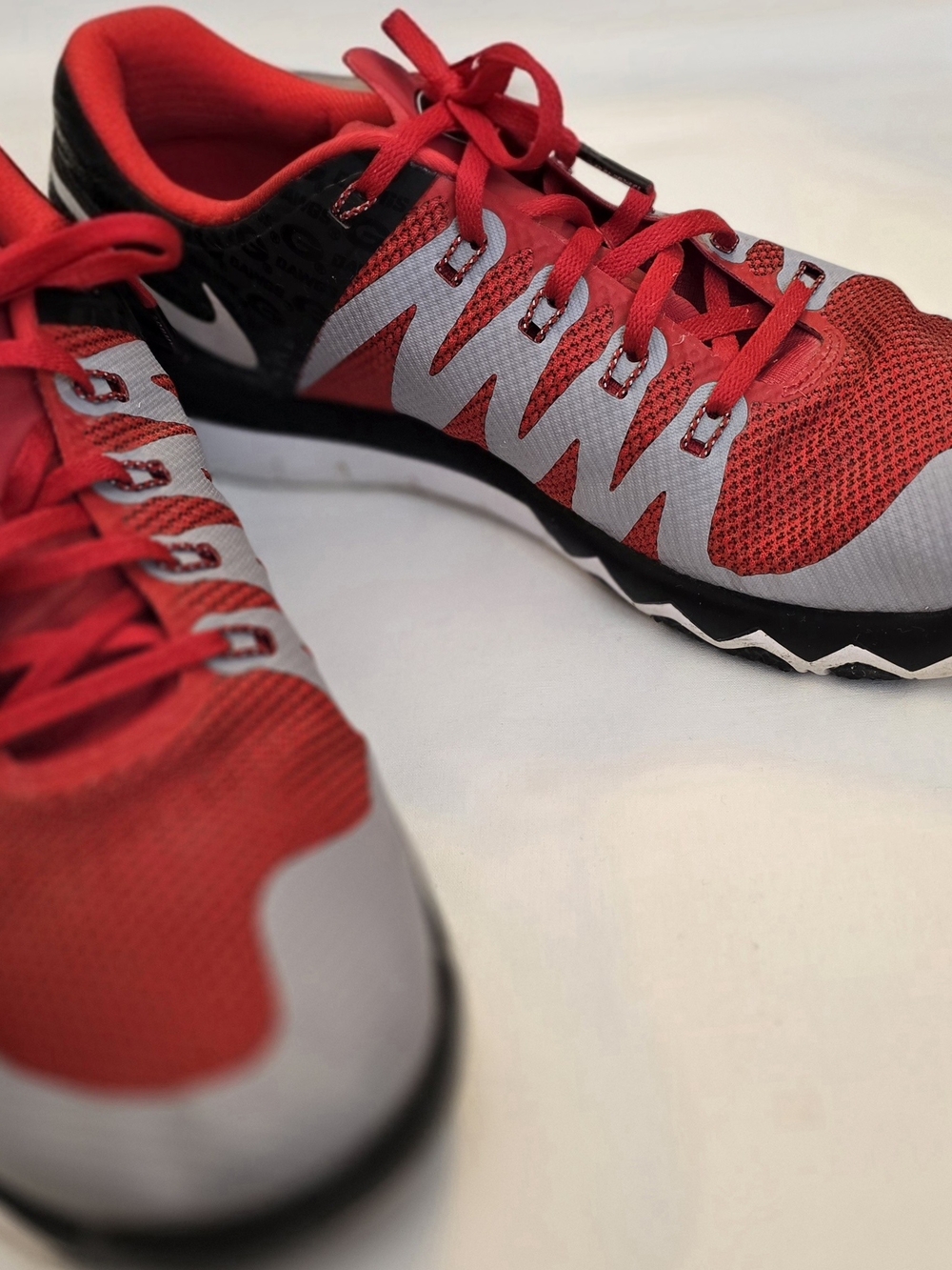 Nike GA Bulldogs Red, Gray & Black Running Shoes